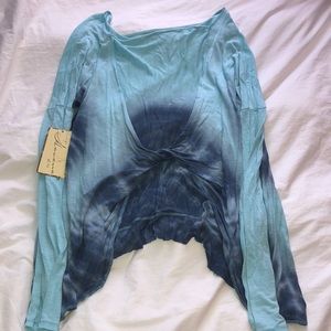 Vintage Havana Blue Tie-Dye Twisted Top